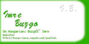 imre buzgo business card